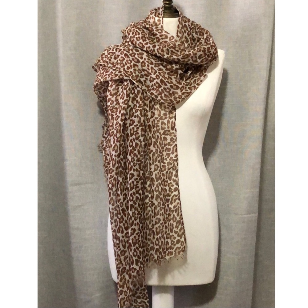 Animal Print Lightweight Scarf-EUC-75x26